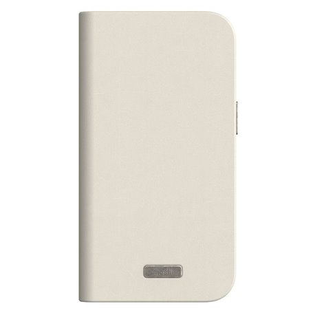 Moshi Overture funda piel con billetera iPhone 15 blanca