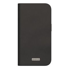 Moshi Overture funda piel con billetera iPhone 15 Pro negra