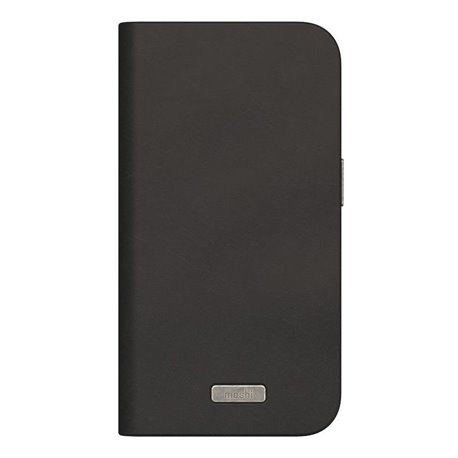 Moshi Overture funda piel con billetera iPhone 15 Pro negra