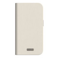 Moshi Overture funda piel con billetera iPhone 15 Pro blanca