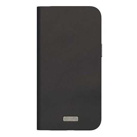 Moshi Overture funda piel con billetera iPhone 15 Pro Max negra