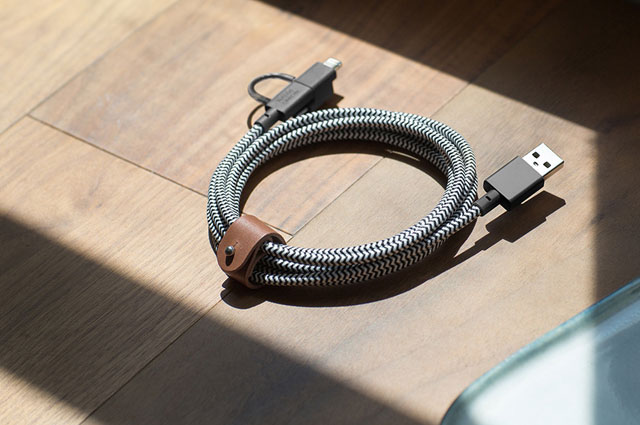 Native Union Belt Cable Universal 3 en 1, Lightning, USB-C y Micro-USB