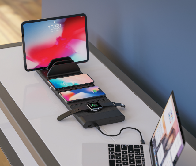 Base de carga inalámbrica Qi Scosche BaseLynx para Apple iPhone, iPad y Airpods
