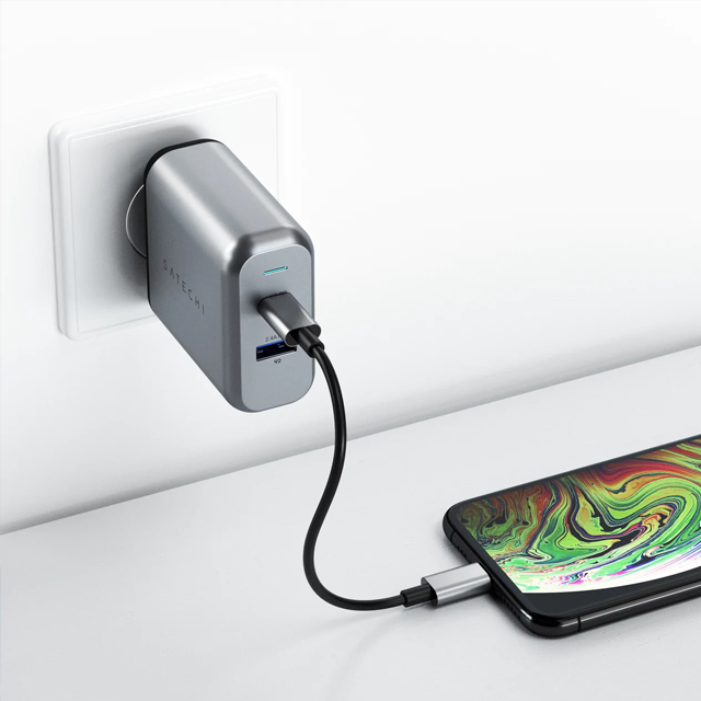 Cargador pared dual 30W Satechi USB-C / USB-A