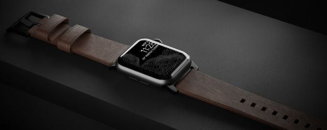 Correa para Apple Watch Nomad Modern Slim en piel marrón 38/40 mm